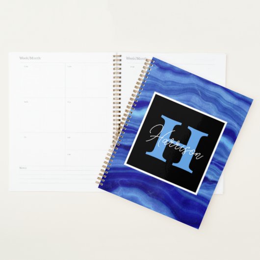 Blue Marble Personalised Monogram Name Planner (Display)