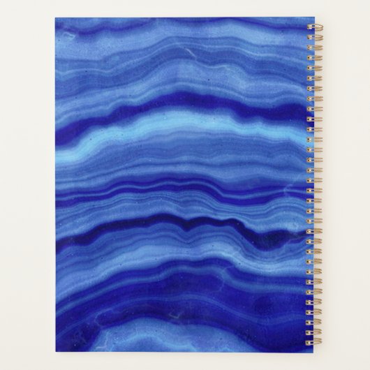 Blue Marble Personalised Monogram Name Planner (Achterkant)