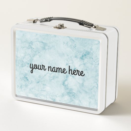 Blue Marble Personalized Lunch Box (Voorkant)