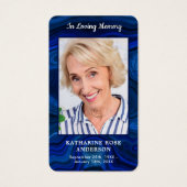 Blue Marble Photo Memorial Funeral Prayer Kaart (Voorkant)