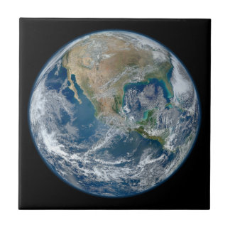 Blue Marble Planet Earth Noord-Amerika Tegeltje