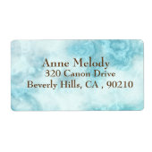 Blue Marble Return-adreslabel Etiket (Voorkant)
