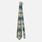 Blue Marble Sage Green Stropdas Gold Glitter Accen (Voorkant)