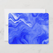 Blue Marble Star David Custom Bar Bat Mitzvah RSVP Kaartje (Achterkant)