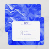 Blue Marble Star David Custom Bar Bat Mitzvah RSVP Kaartje (Voorkant / Achterkant)