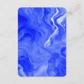 Blue Marble Star David Custom QR Bar Bat Mitzvah Informatiekaartje (Achterkant)