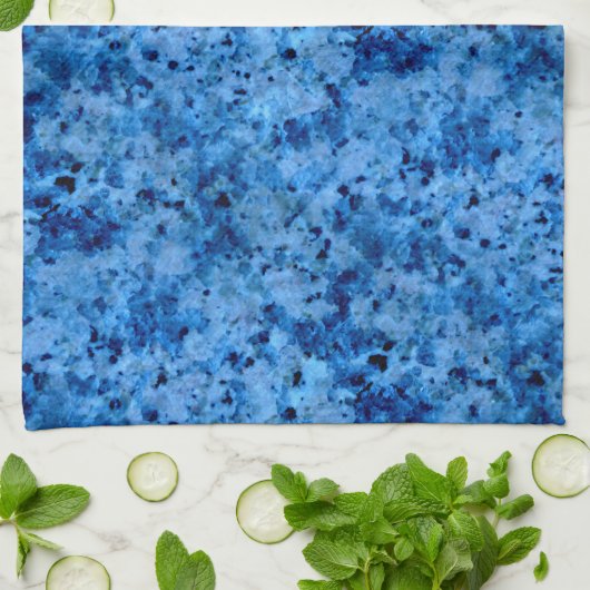Blue Marble Stone patterned Decorative Kitchen Theedoek (Gevouwen)