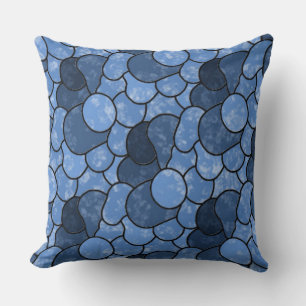 Blue Marble Stones Abstract Pattern Sierkussen