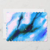 Blue Marbled Outer Space Abstracte verjaardagsuitn Kaart (Achterkant)
