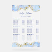 Blue Marbling Design prijslijst Acryl Bord (Voorkant)