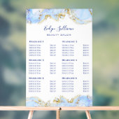 Blue Marbling Design prijslijst Acryl Bord (Neutraal)