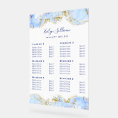 Blue Marbling Design prijslijst Acryl Bord (Hoek)