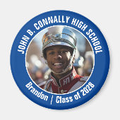 Blue Marching Band Foto High School Spirit Magneet (Voorkant)