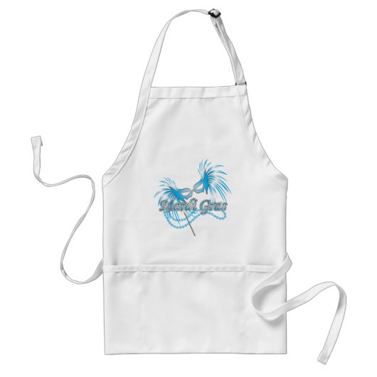 Blue Mardi Gras Mask Standaard Schort (Voorkant)