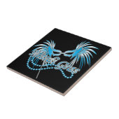 Blue Mardi Gras Mask Tegeltje (Zijkant)