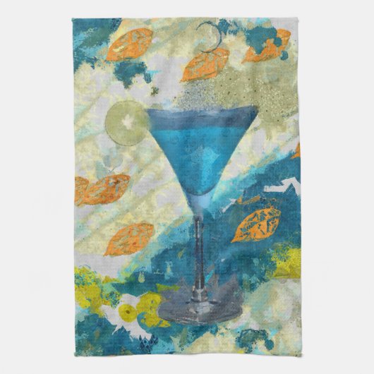 Blue Margarita Bar Towel Theedoek (Verticaal)