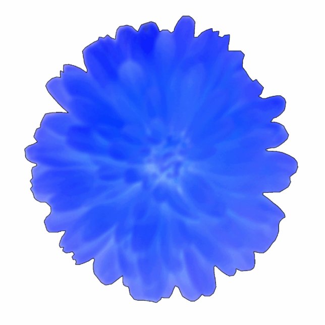 Blue Marigold Photo Sculpture Staand Fotobeeldje (Voorkant)