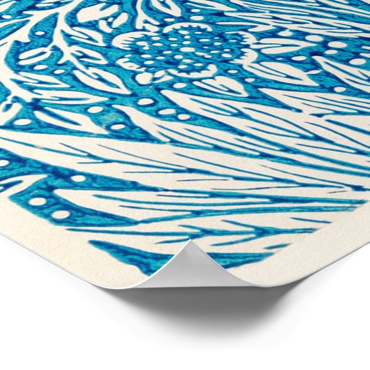 Blue Marigold Poster (Hoek)