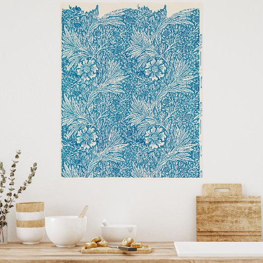 Blue Marigold Poster (Keuken)