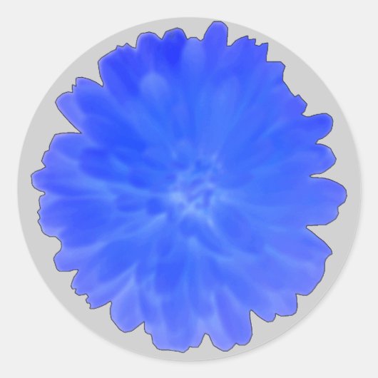 Blue Marigold Round Stickers (Voorkant)