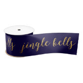 Blue Marine Yacht Golden Jingle Bells Satijnen Lint (Spoel)