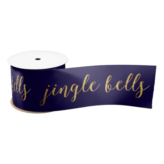 Blue Marine Yacht Golden Jingle Bells Satijnen Lint (Spoel)