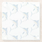 Blue Marlin 2  Glazen Onderzetter (Achterkant)