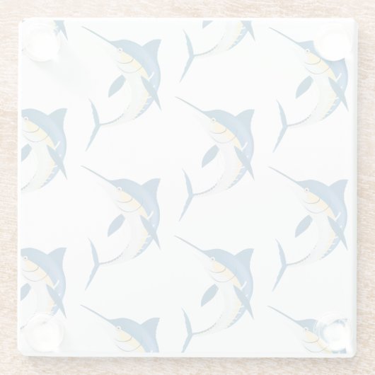 Blue Marlin 2 Glazen Onderzetter (Achterkant)