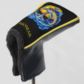 Blue Marlin, Anchor, Waves en Sun Golf Head Hoesje Golfheadcover (3/4 voorkant)