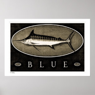 Blue Marlin  B&W Posters, Prints en Lijsten