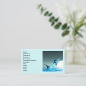 Blue Marlin Breaching Visitekaartje (Staand voorkant)