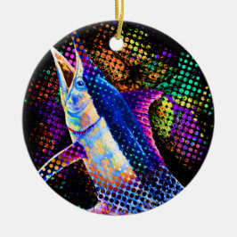 Blue Marlin Christmas Pop Keramisch Ornament