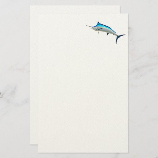Blue Marlin Game Fish Briefpapier (Voorkant / Achterkant)