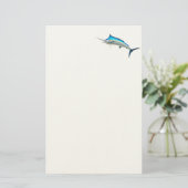 Blue Marlin Game Fish Briefpapier (Staand voorkant)