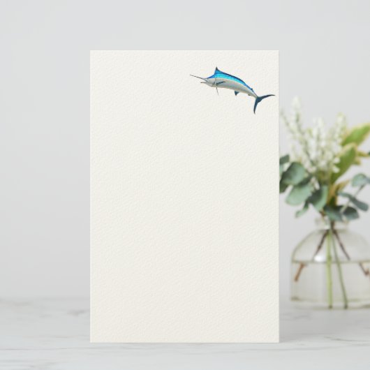 Blue Marlin Game Fish Briefpapier (Staand voorkant)