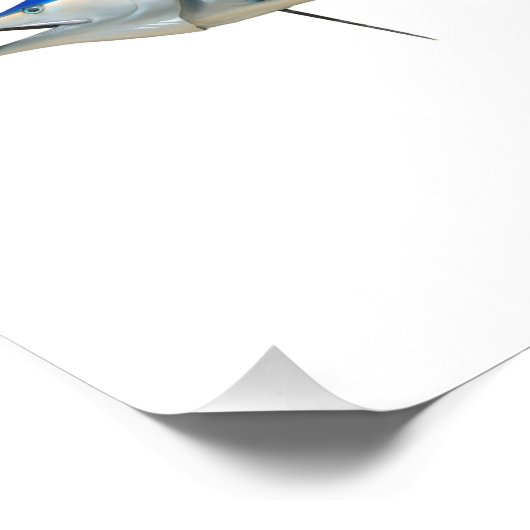 Blue Marlin Game Fish Foto Afdruk (Hoek)