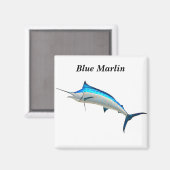 Blue Marlin Game Fish Magneet (Voorkant / Achterkant)