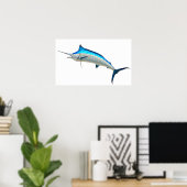Blue Marlin Game Fish Poster (Thuiskantoor)