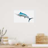 Blue Marlin Game Fish Poster (Keuken)