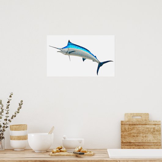 Blue Marlin Game Fish Poster (Keuken)