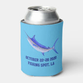 Blue Marlin Gepersonaliseerde drink koeler (Blikje Voorkant)