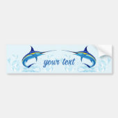 Blue Marlin Jumping out of Ocean Bumpersticker (Voorkant)