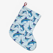 Blue Marlin Jumping out of Ocean Grote Kerstsok (Voorkant (Hangend))