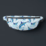 Blue Marlin Jumping out of Ocean Heuptasje<br><div class="desc">Realistic illustration of a beautiful Marlin Fish Ocean Animal jumping out of ocean. Vector Art copyright BluedarkArt TheChameleonArt.</div>