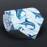 Blue Marlin Jumping out of Ocean Stropdas<br><div class="desc">Realistic illustration of a beautiful Marlin Fish Ocean Animal jumping out of ocean. Vector Art copyright BluedarkArt TheChameleonArt.</div>