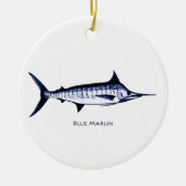 Blue Marlin Logo Keramisch Ornament (Voorkant)
