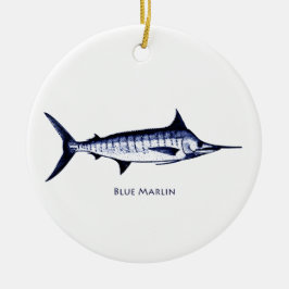 Blue Marlin Logo Keramisch Ornament