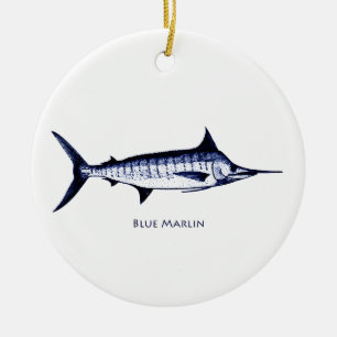 Blue Marlin Logo Keramisch Ornament
