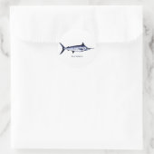 Blue Marlin Logo Ronde Sticker (Tas)