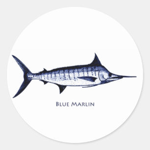 Blue Marlin Logo Ronde Sticker